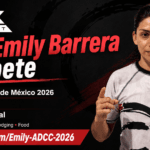 Emily Barrera, an athlete from Oaxaca, appears on a campaign card asking donors to help her compete at ADCC Ciudad de México 2026 on June 13, 2026.