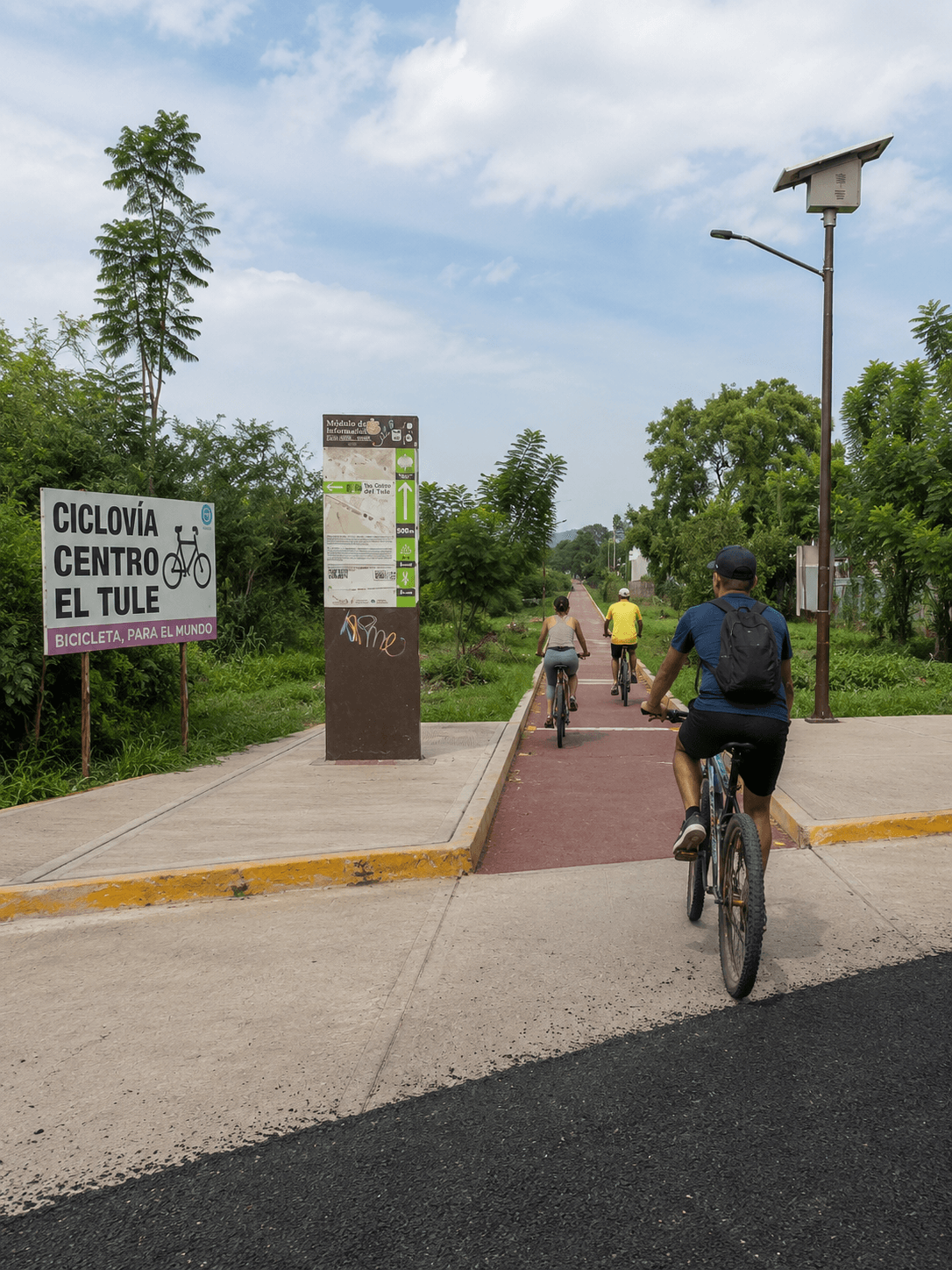 Ruta en bici por la ciclovía Centro-El Tule en Oaxaca