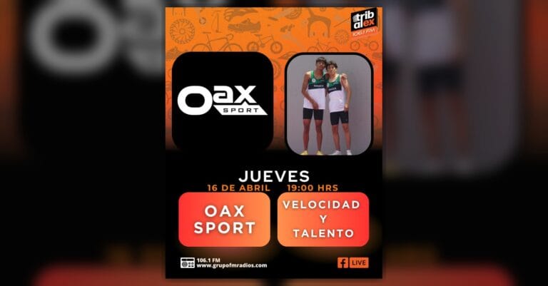 Tribu al Extremo promo for Oax Sport featuring Emilio Jiménez Camal and Óscar Alejandro Cruz Cervantes in an episode about speed, talent, and Nacional CONADE.